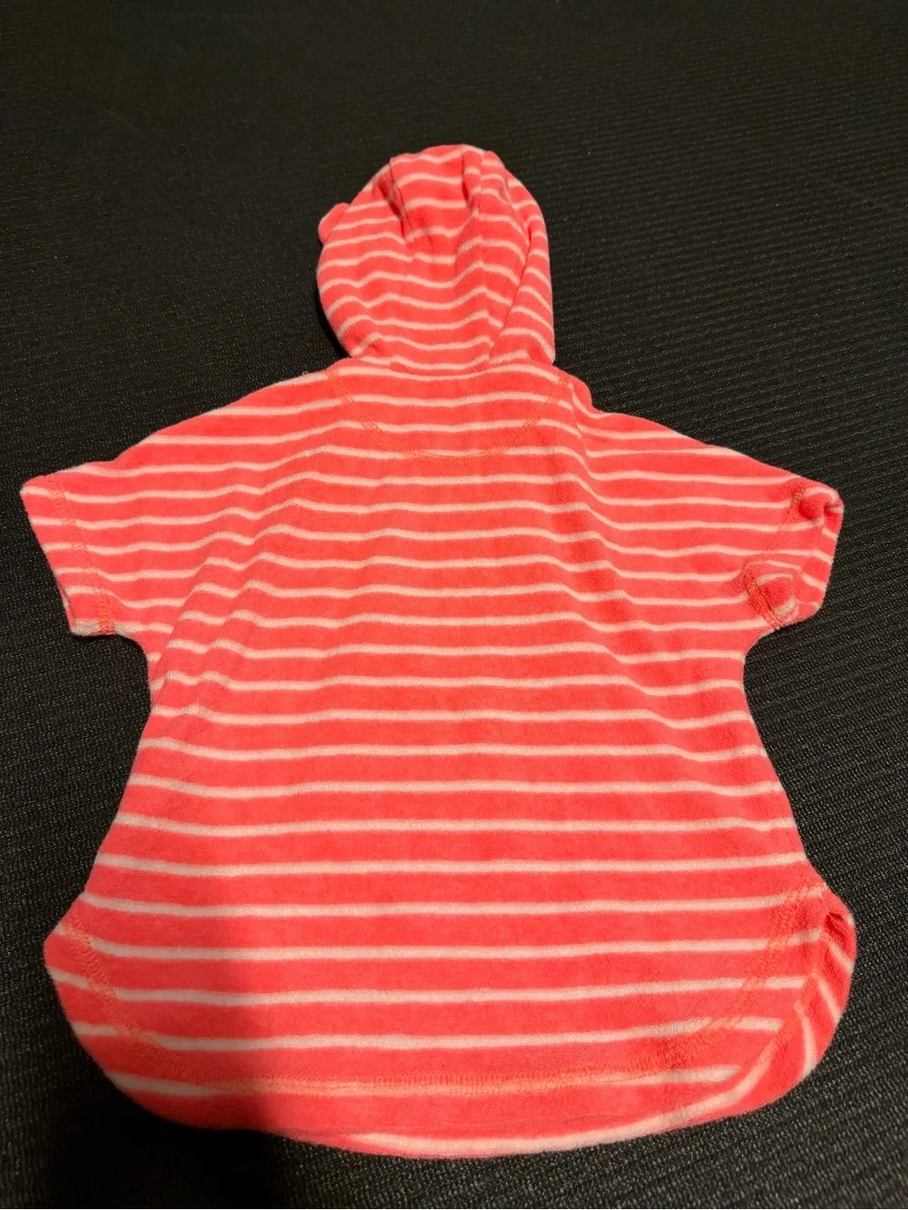 Baby Gap Kids Coral & White Striped Hooded Terry Coverup
